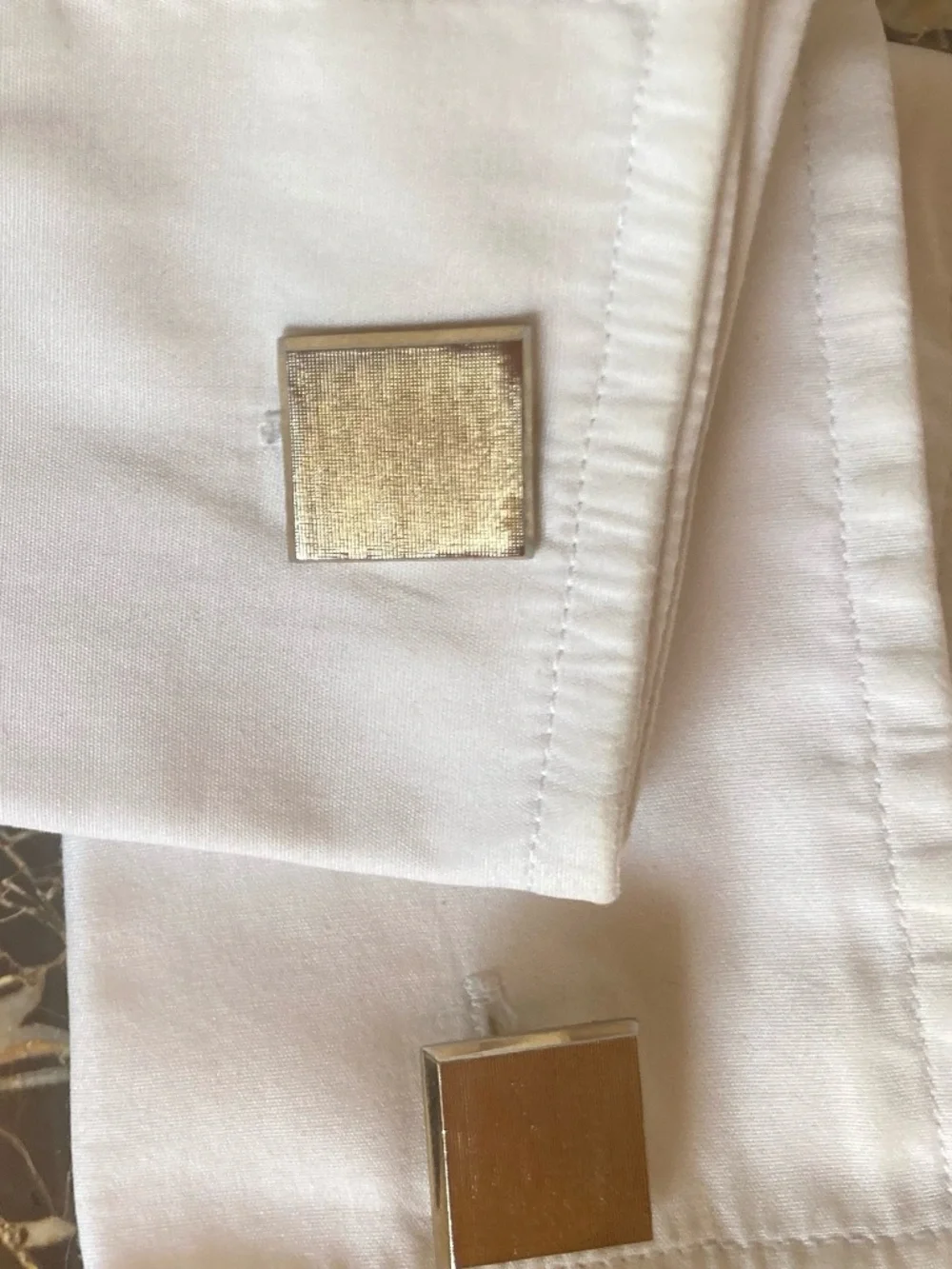 Vintage Hickok Gold Tone Square Cufflinks Classic Mid Century